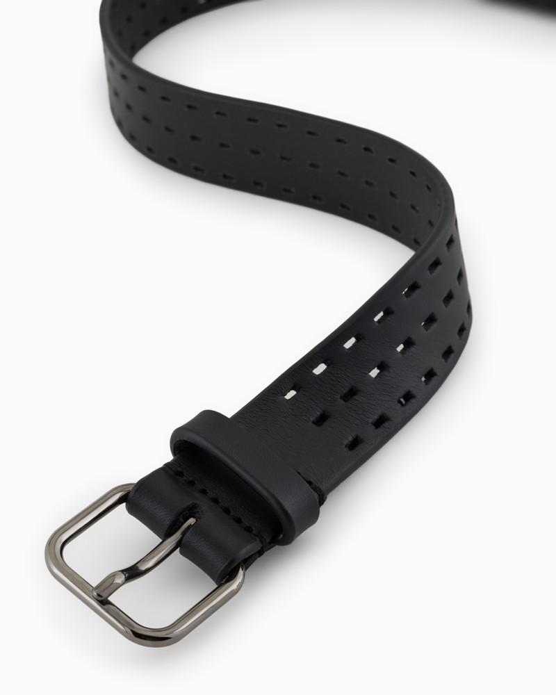 GIORGIO ARMANI PERFORATED LEATHER BELT outlook