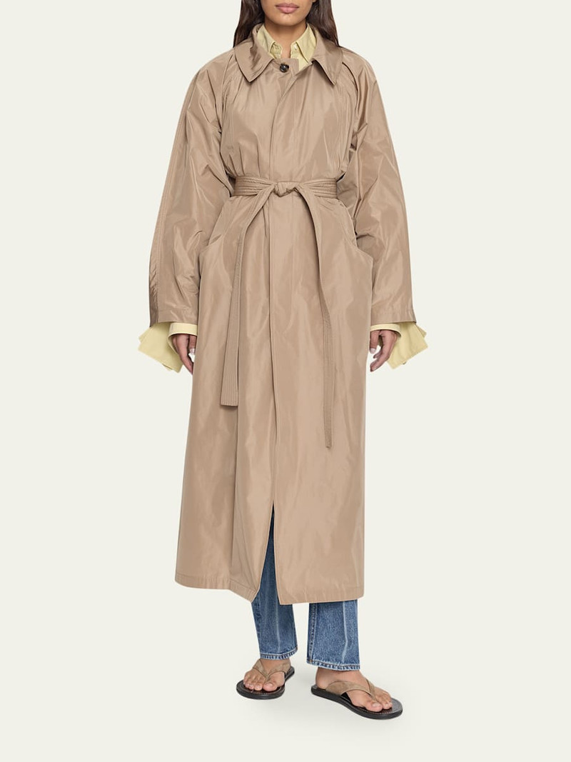OSSOU Arma Technical Taffeta Trench Coat outlook