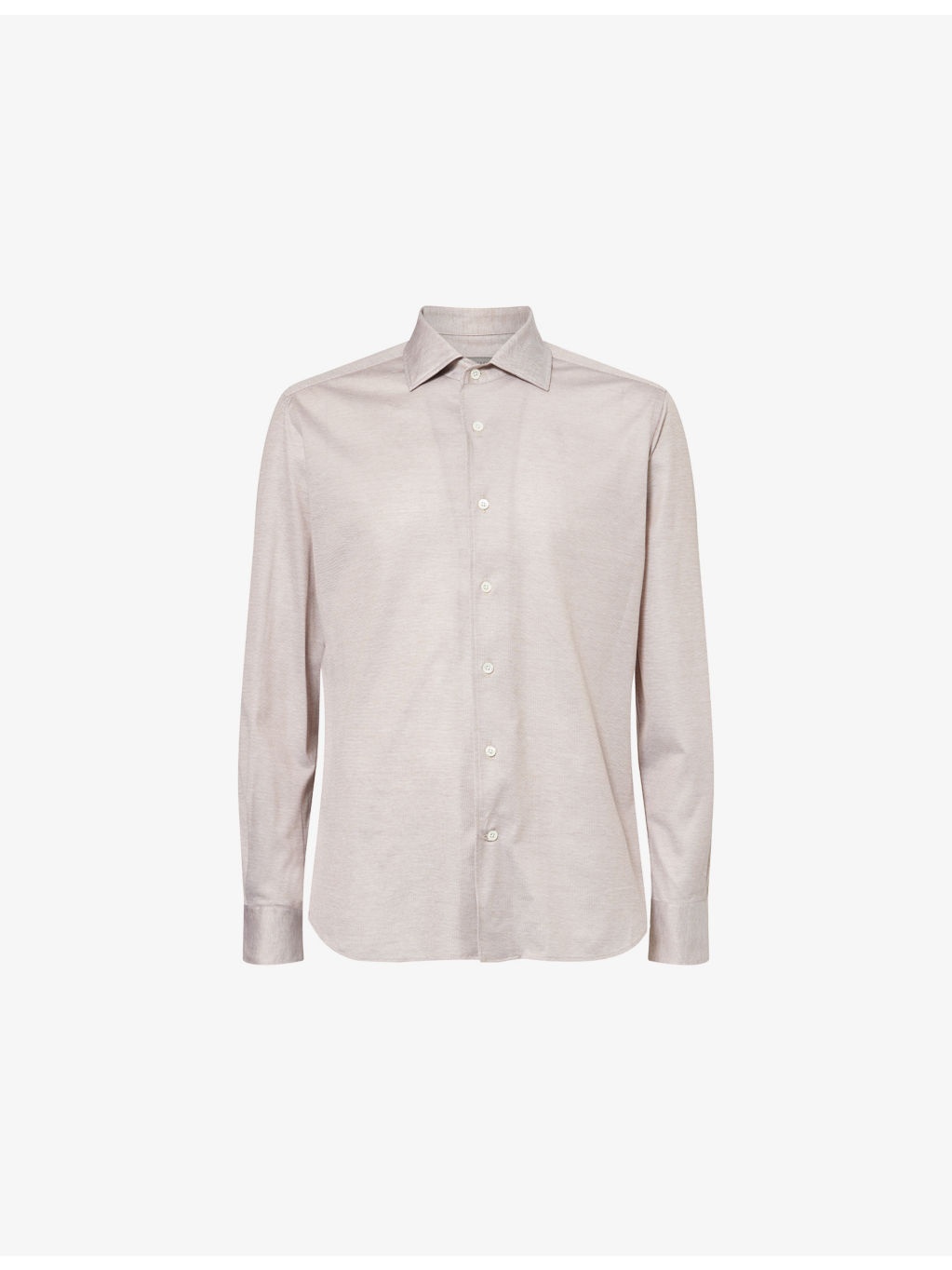 Long-Sleeve Regular-Fit Cotton Shirt - 1