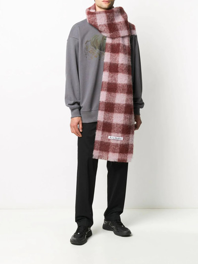 Acne Studios checked scarf outlook