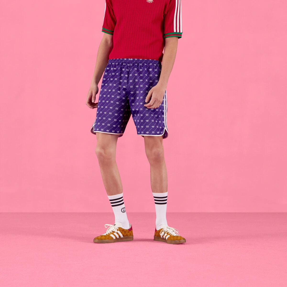 adidas x Gucci Trefoil print shorts - 6
