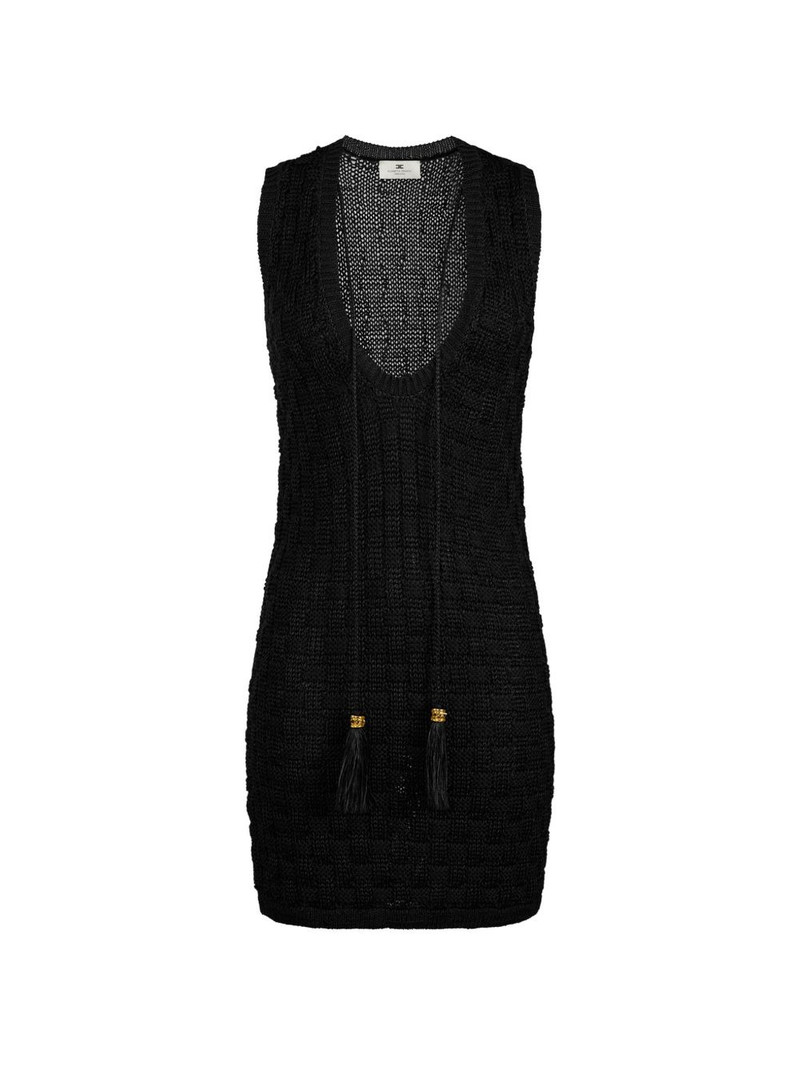 knit tassel mini dress 1
