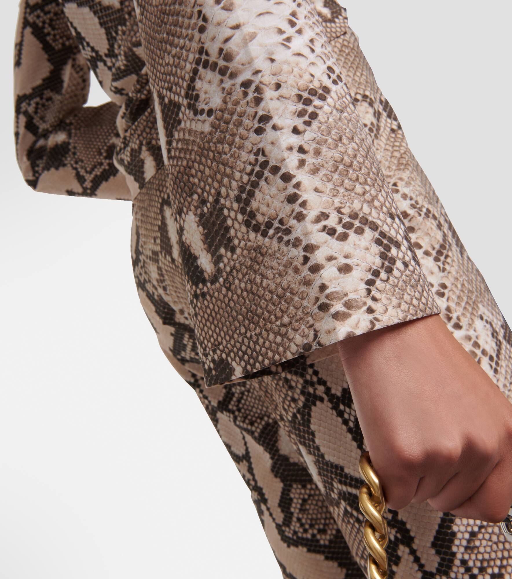 Snake-print turtleneck top - 5