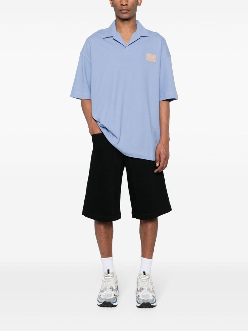 VERSACE JEANS COUTURE logo-appliquÃ© cotton polo shirt outlook