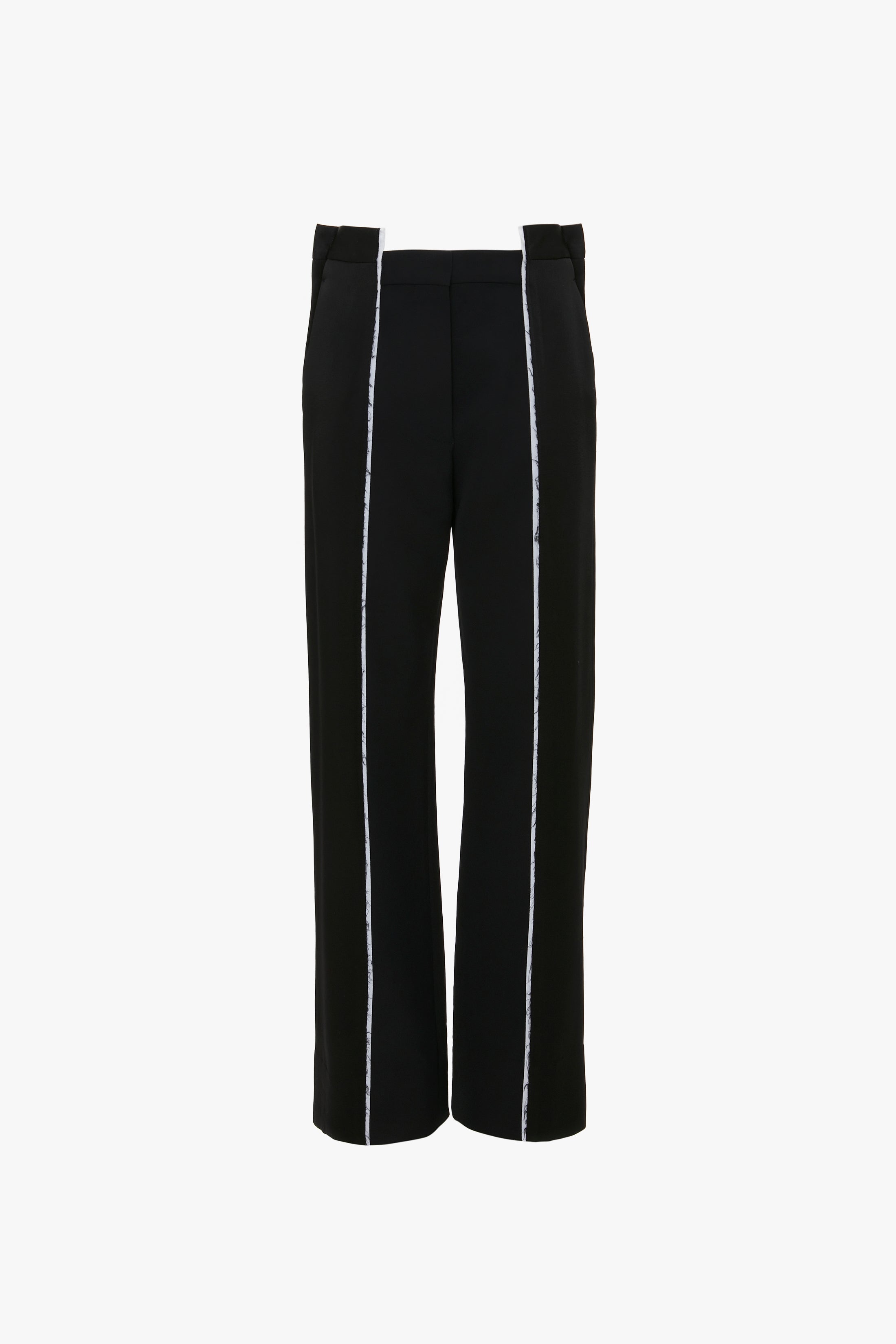 Straight Leg Deconstructed Trouser In Black - 1