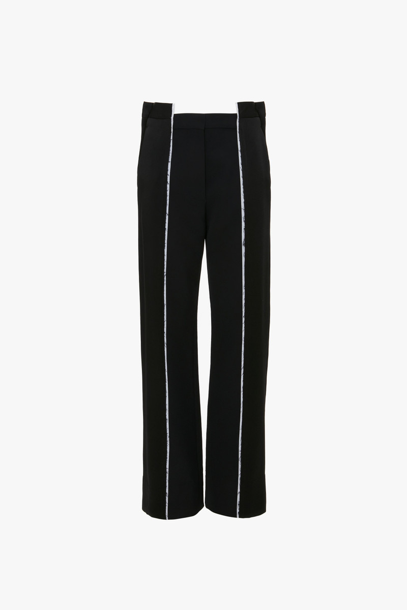 Straight Leg Deconstructed Trouser In Black 1