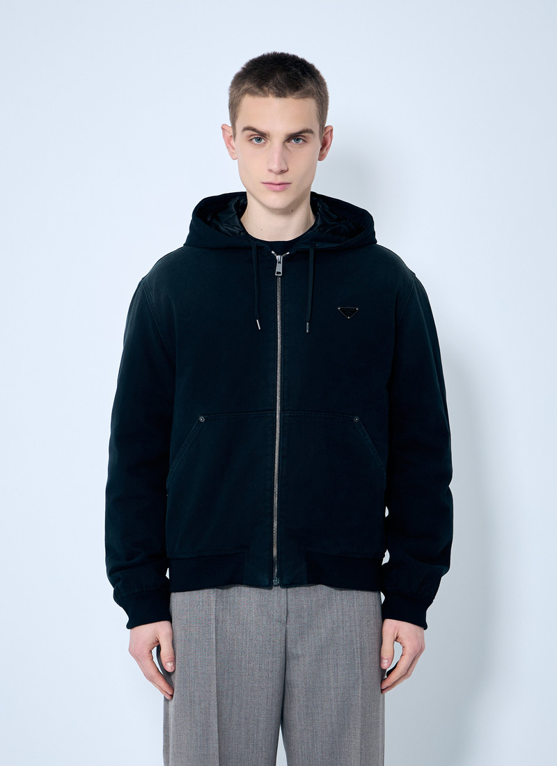 Prada Men Denim Hooded Jacket - 1