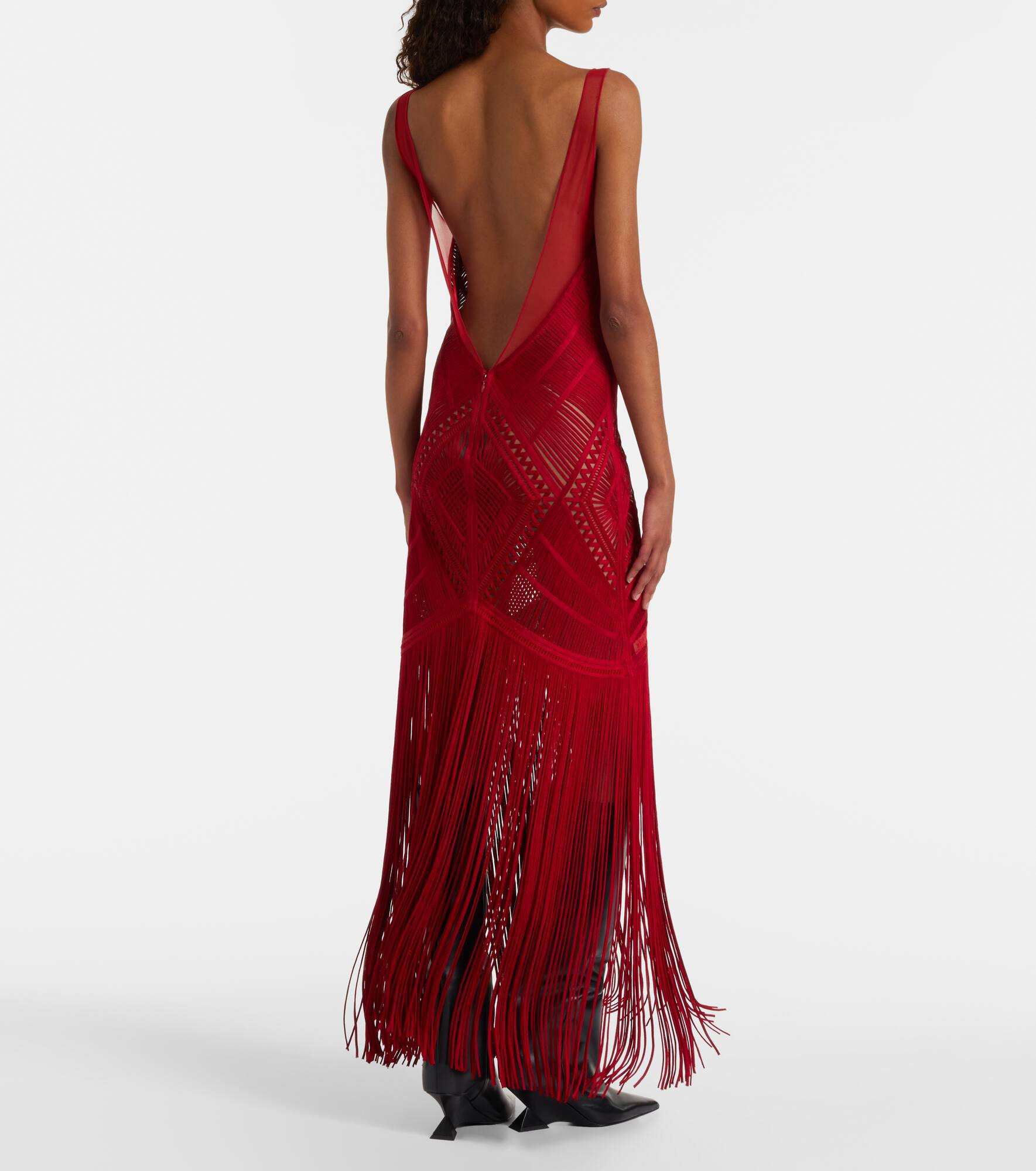 Soutache embroidered tulle cocktail dress - 3