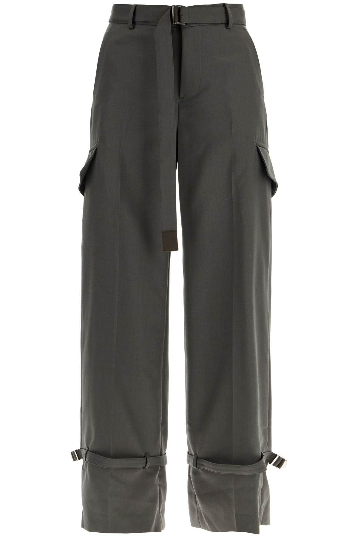 CARGO WOOL BLEND TROUSERS FOR MEN. - 1