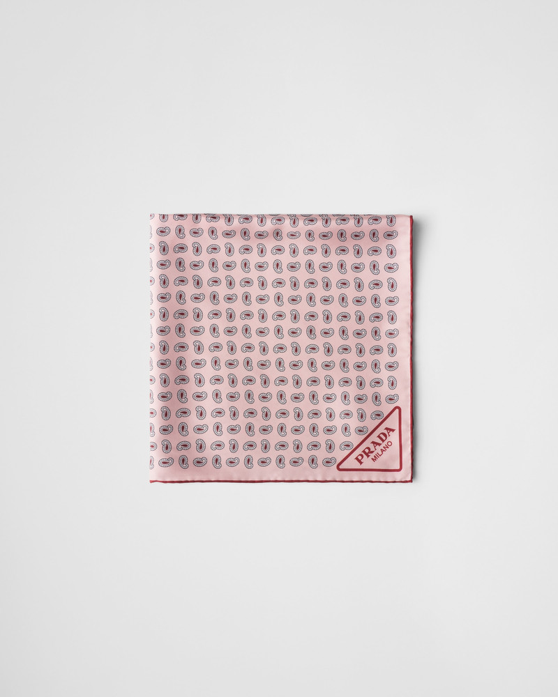 Printed silk twill scarf 3