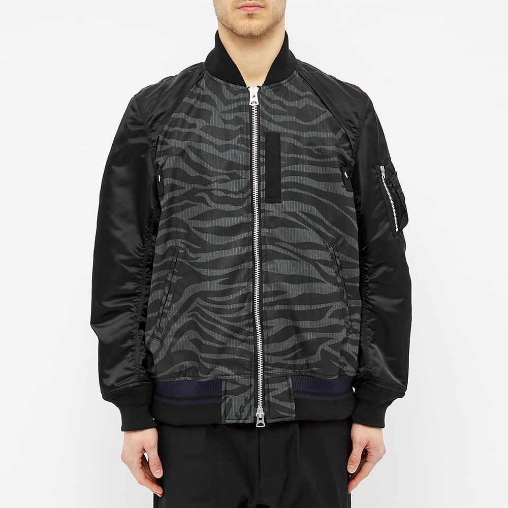 Sacai Zebra Print Bomber Jacket - 4