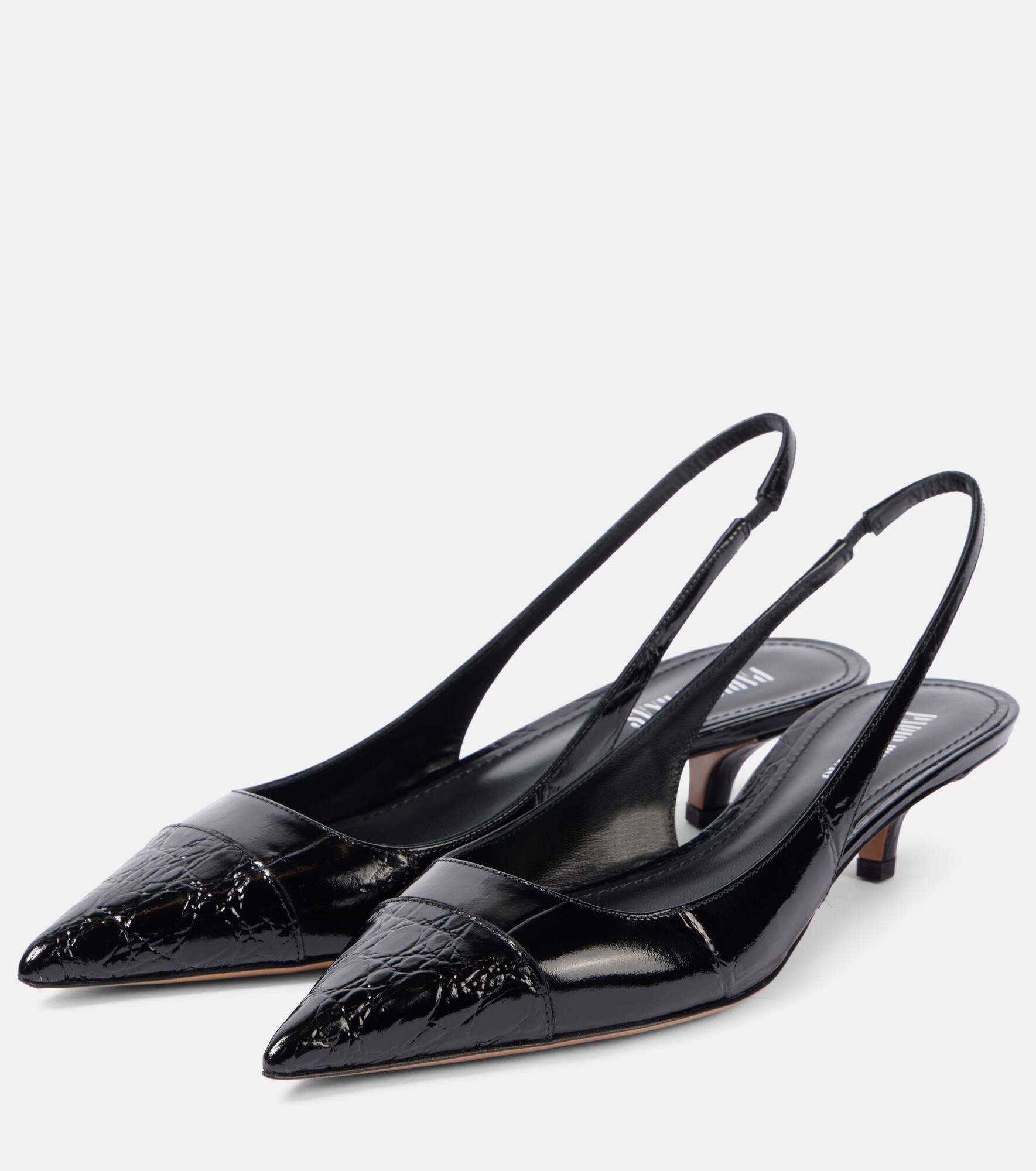 Miranda 35 patent leather slingback pumps - 4