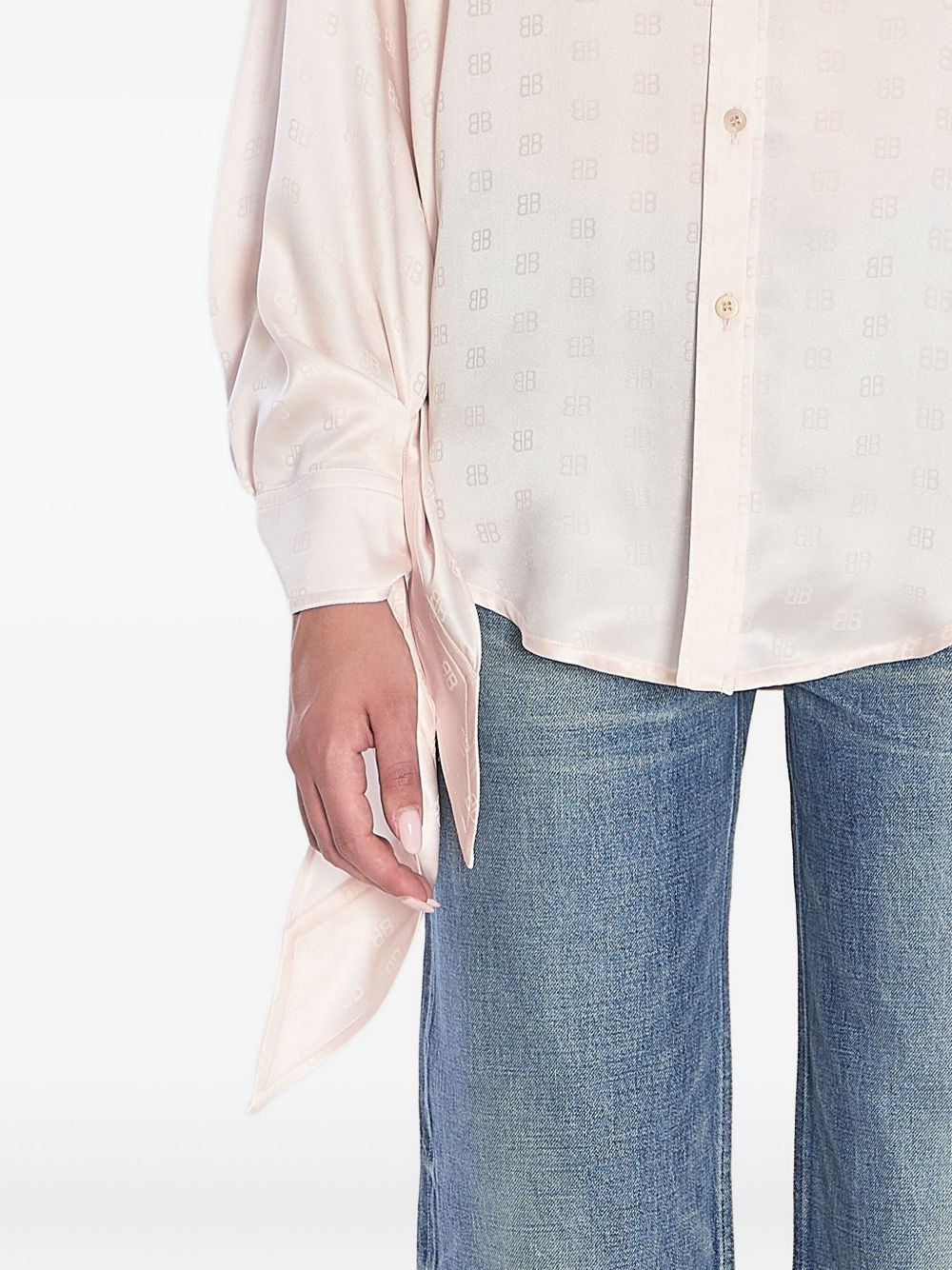 silk ruffled shirt - 4