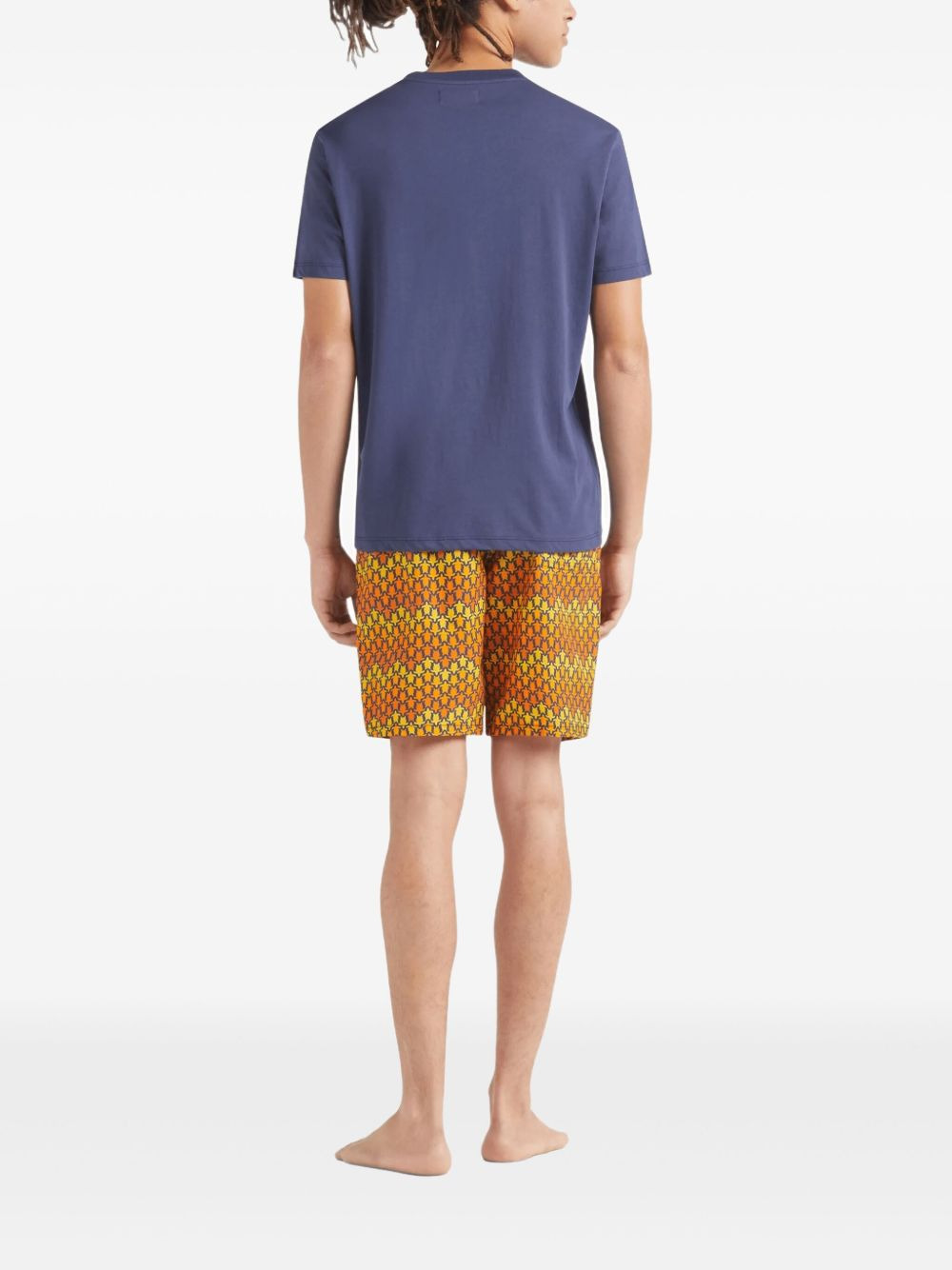 Turtle-embroidered cotton T-shirt - 3