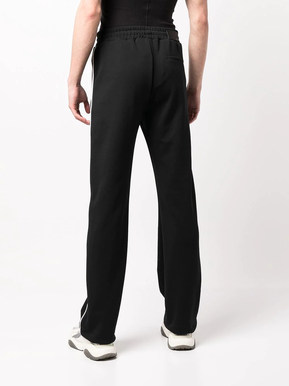 piped-trim cotton track trousers - 4