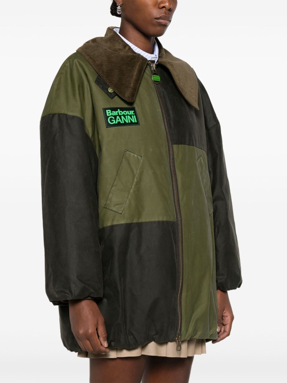 x Ganni waxed bomber jacket - 3