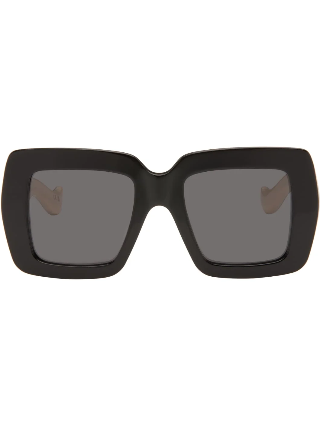 Black Rectangular Acetate Sunglasses - 1