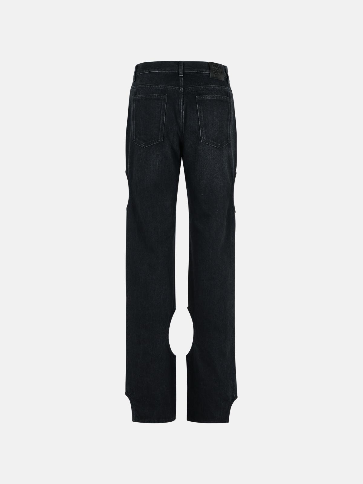 Off-White 'METEOR' BLACK DENIM JEANS | lungolivigno | REVERSIBLE