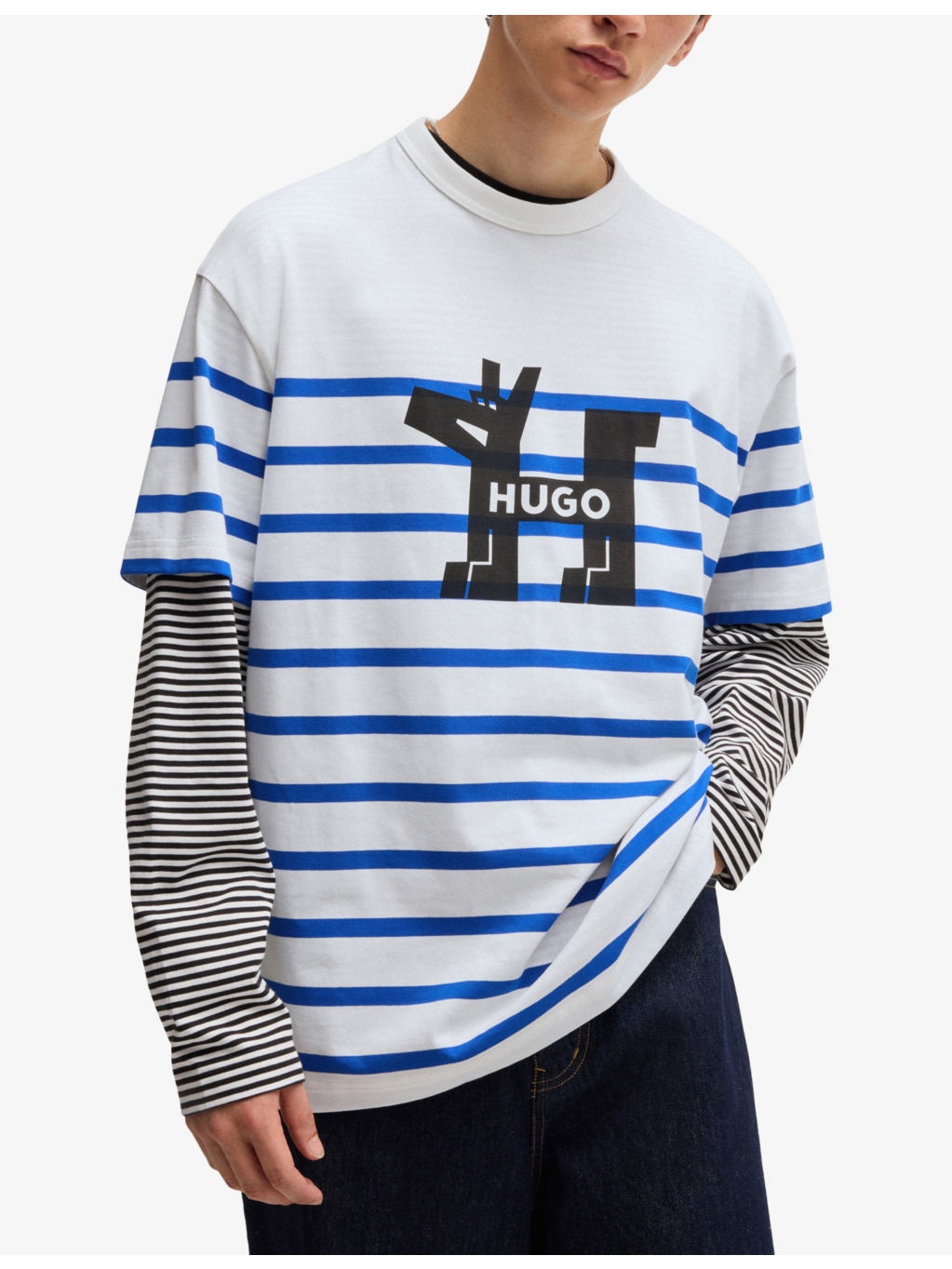 Logo-print striped cotton-jersey T-shirt - 3