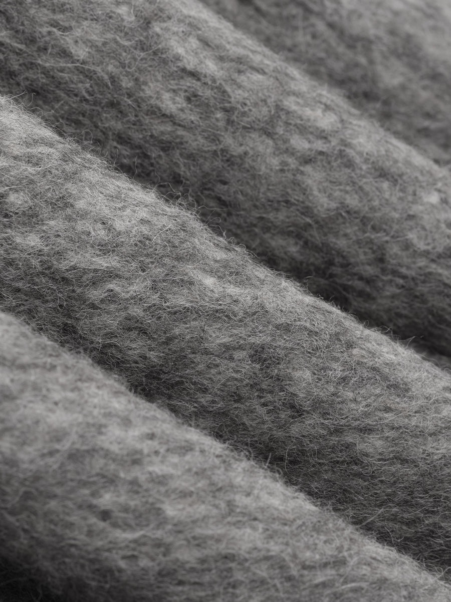 Alpaca Wool Lapelless Overcoat - 4