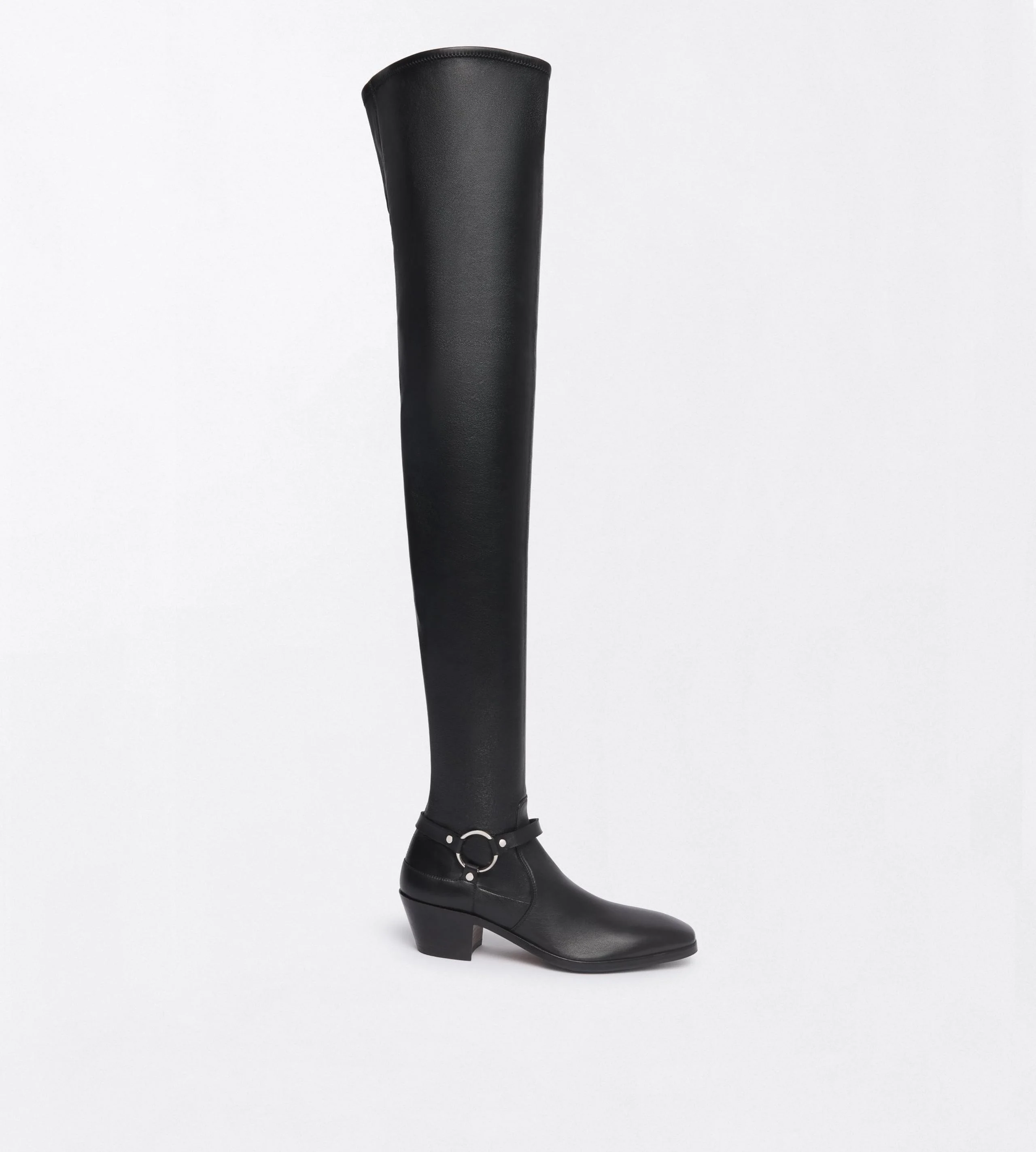 LEATHER CLINT THIGH HIGH BOOT - 1
