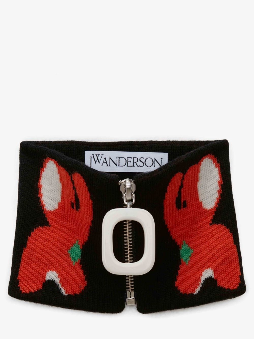 INTARSIA NECKBAND WITH ELEPHANT GRID - 2