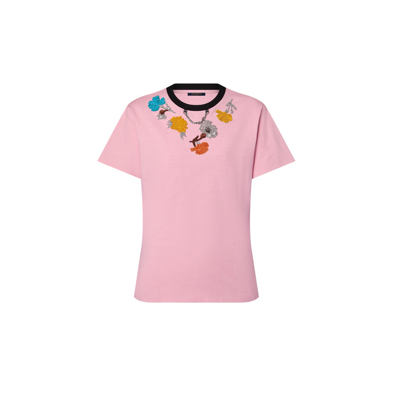Embroidered Carnation T-Shirt 1
