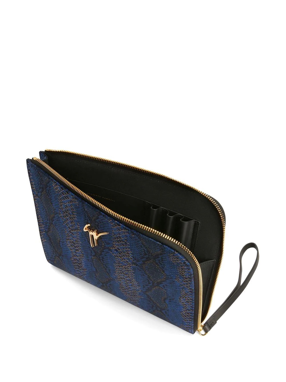 Fabian snakeskin-effect clutch bag - 5