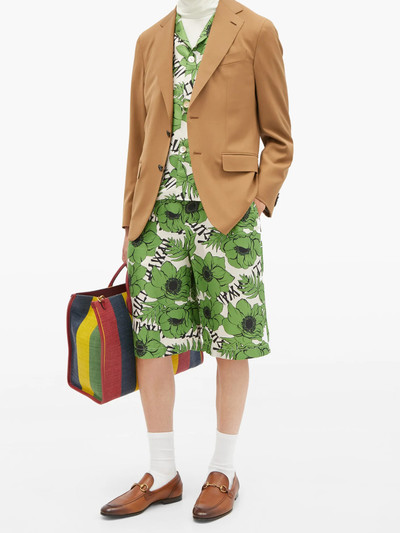 GUCCI Poppy-print silk shorts outlook