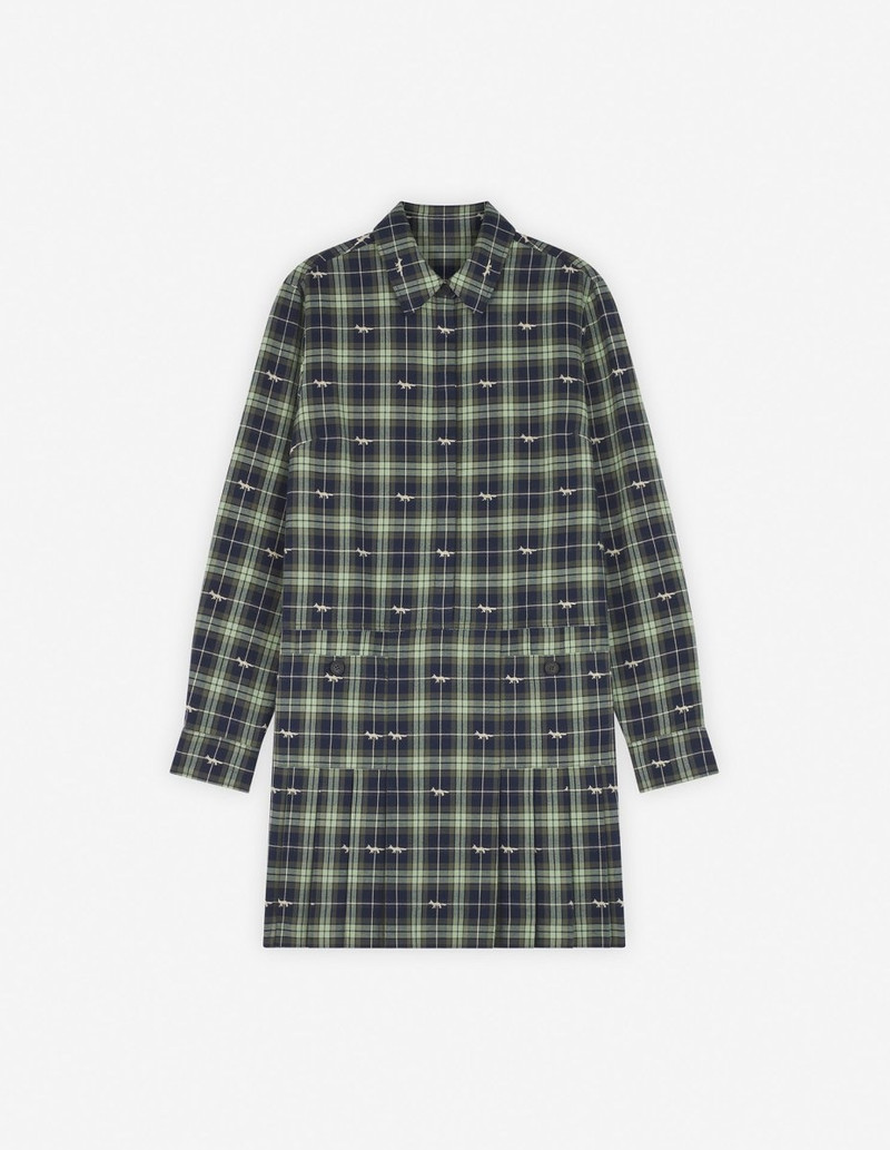 PLEATED MINI SHIRT DRESS 1