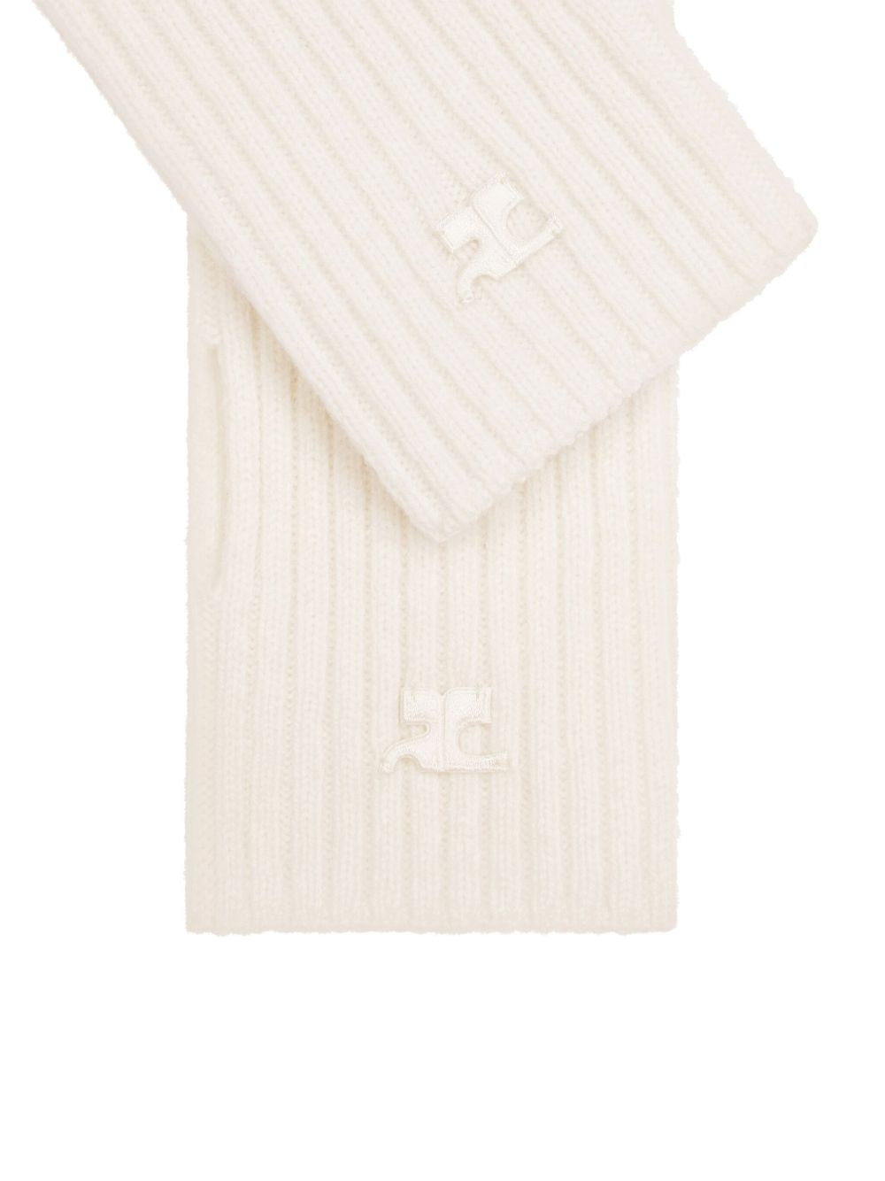 ribbed wool mittens - 2