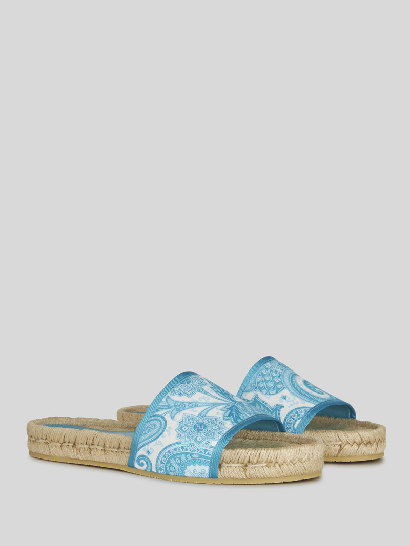 LIQUID PAISLEY FLAT BEACH SANDALS 3