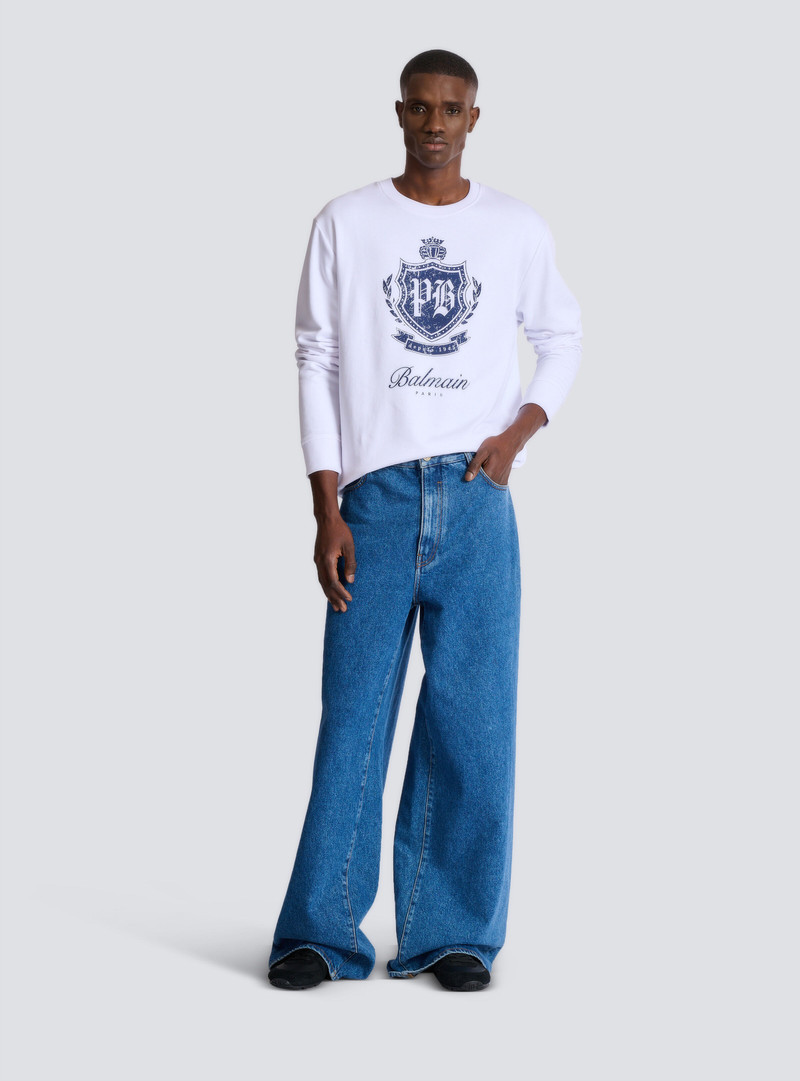 Balmain College Emblem sweatshirt outlook