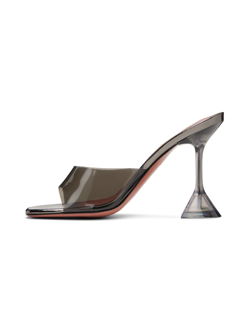 Gray Lupita Glass Slipper Heeled Sandals - 3