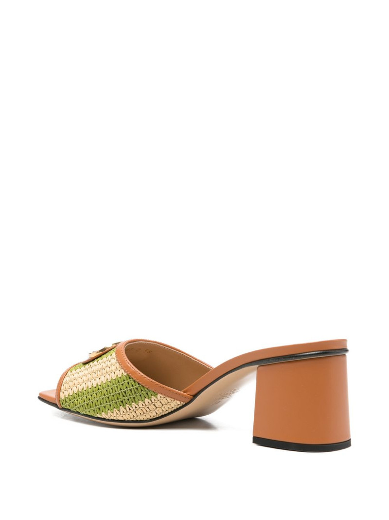 logo-appliqué striped sandals 3
