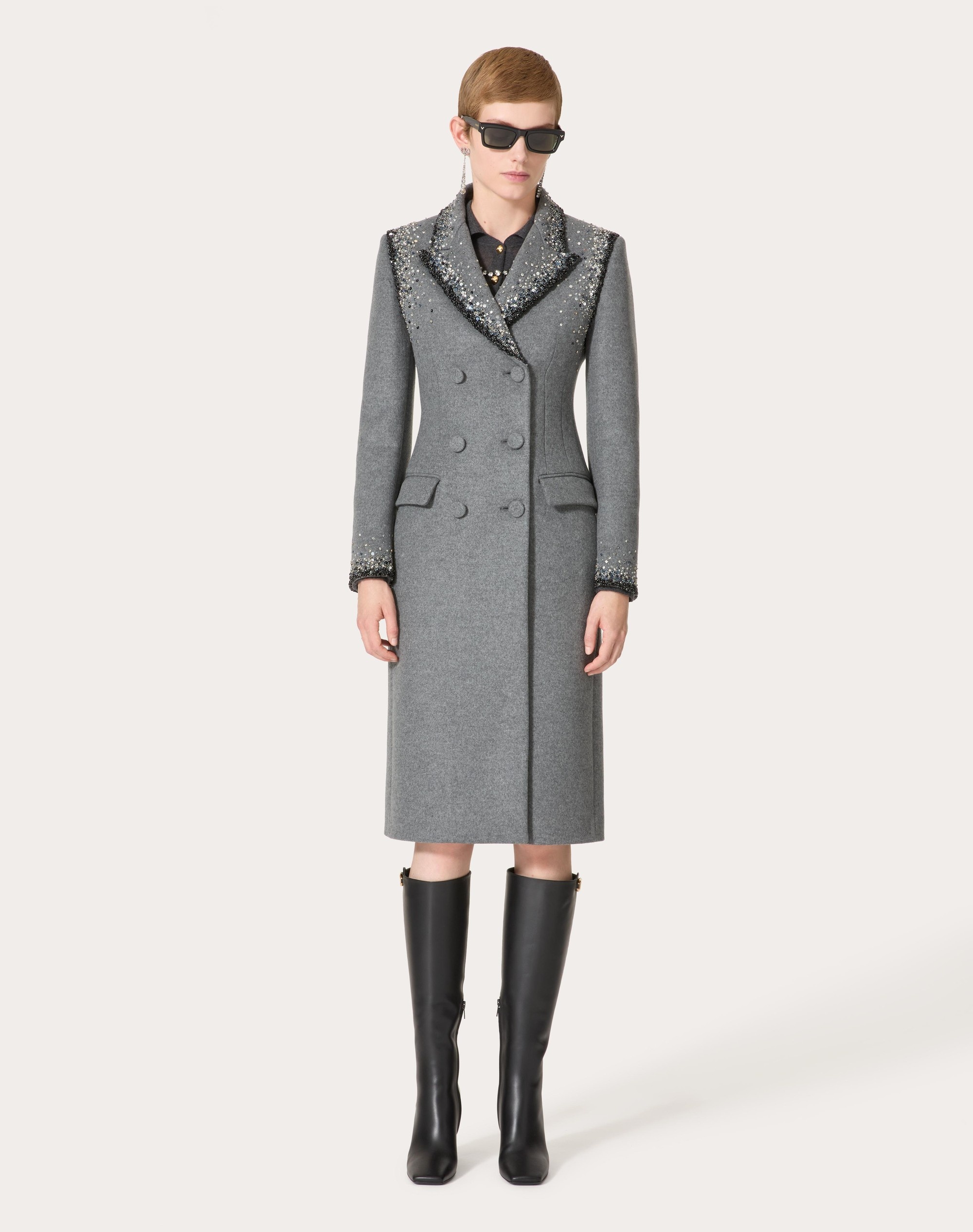 EMBROIDERED WOOL COAT - 3