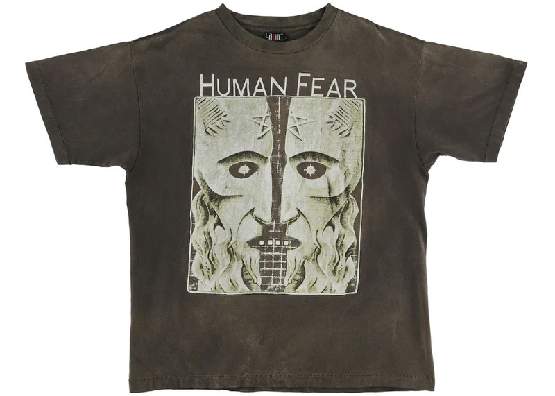 Saint Mxxxxxx Human Fear T-Shirt Vintage Black 1