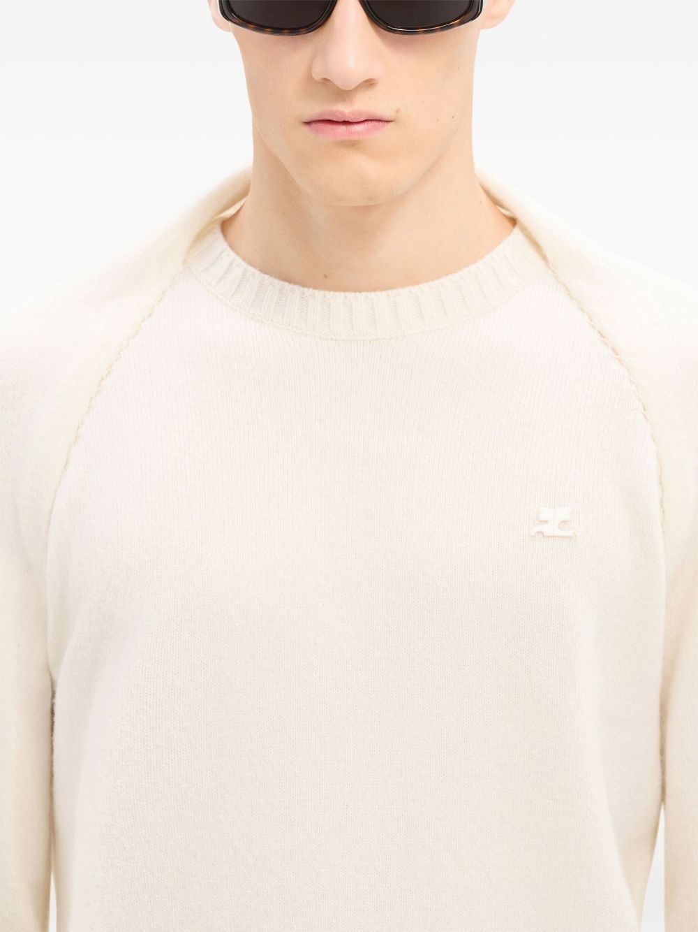 layered logo-embroidered sweater - 6