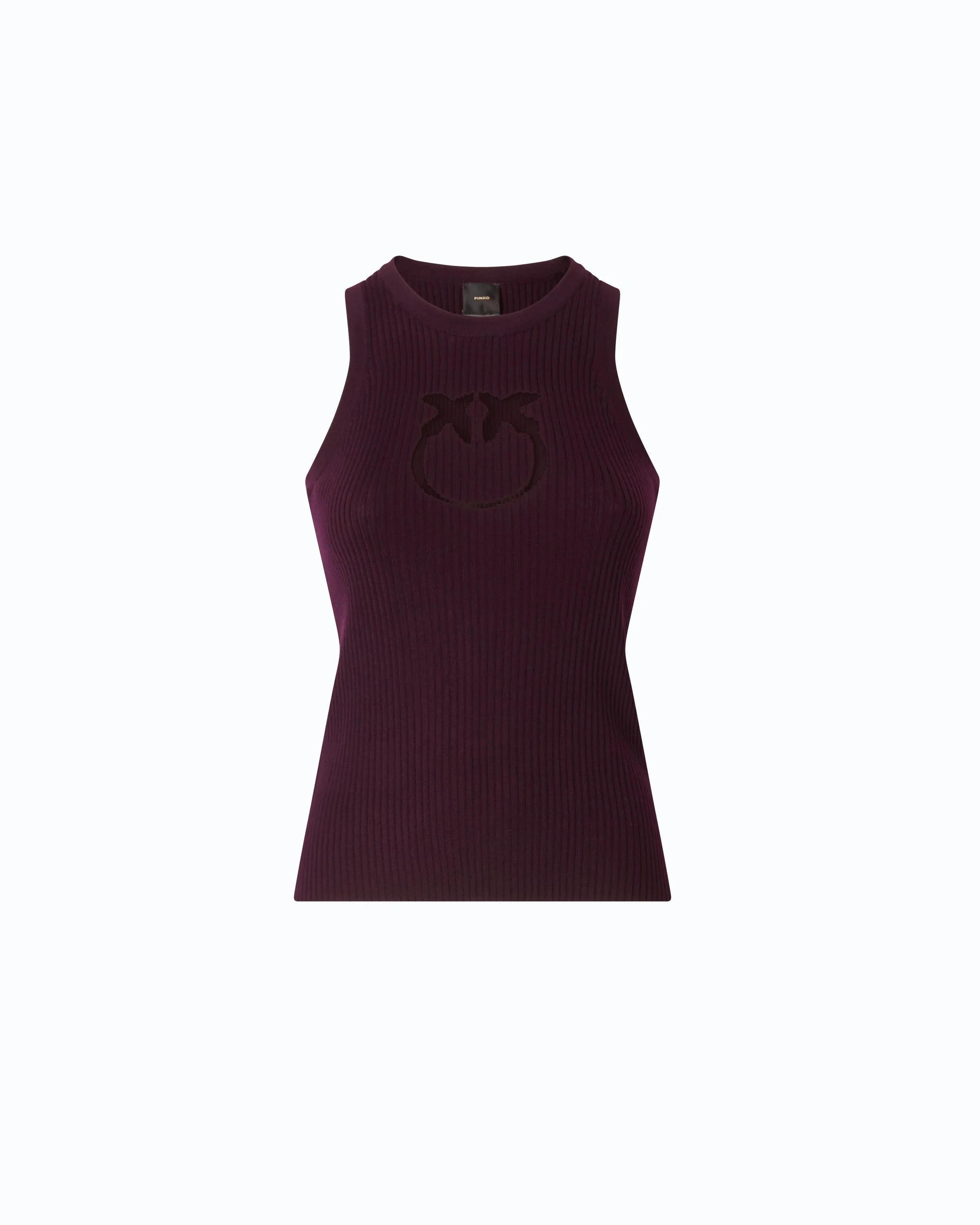 RIBBED TOP WITH SHEER LOVE BIRDS LOGO - 1