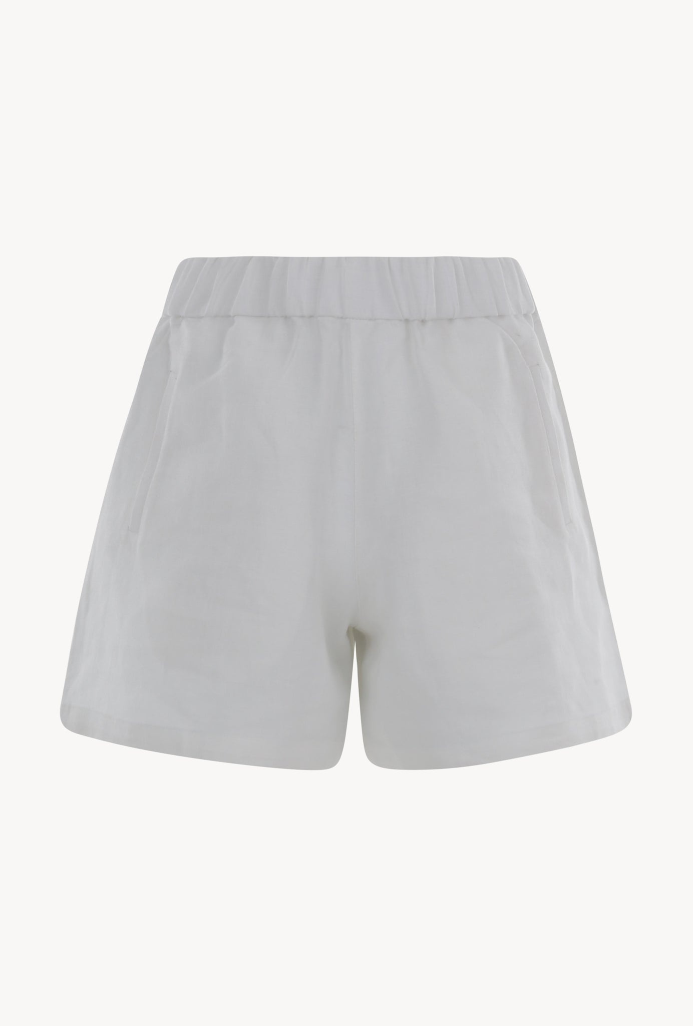 WHITE LINEN CULOTTE SHORTS - 5
