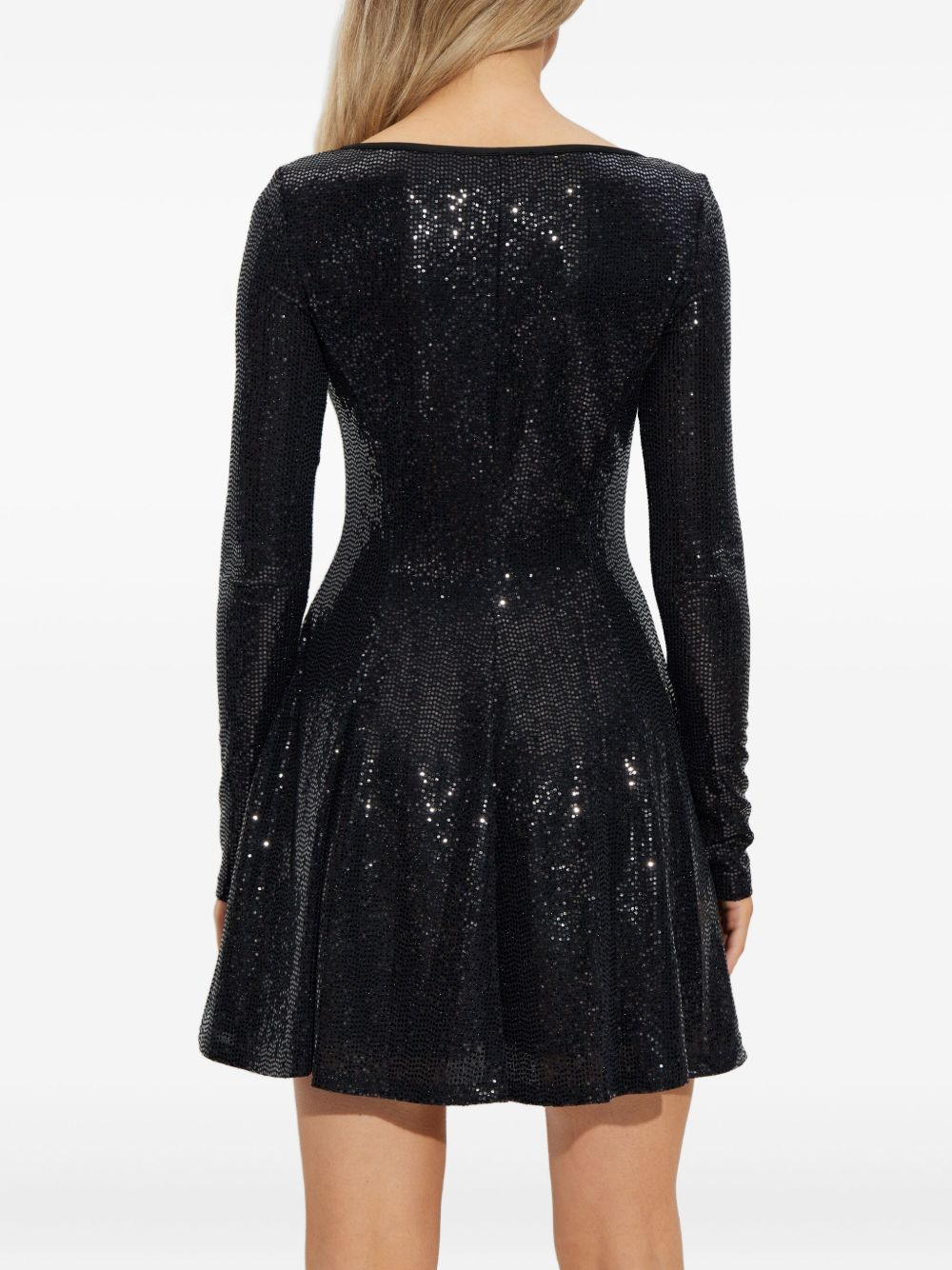 sequin-embellished mini dress - 4