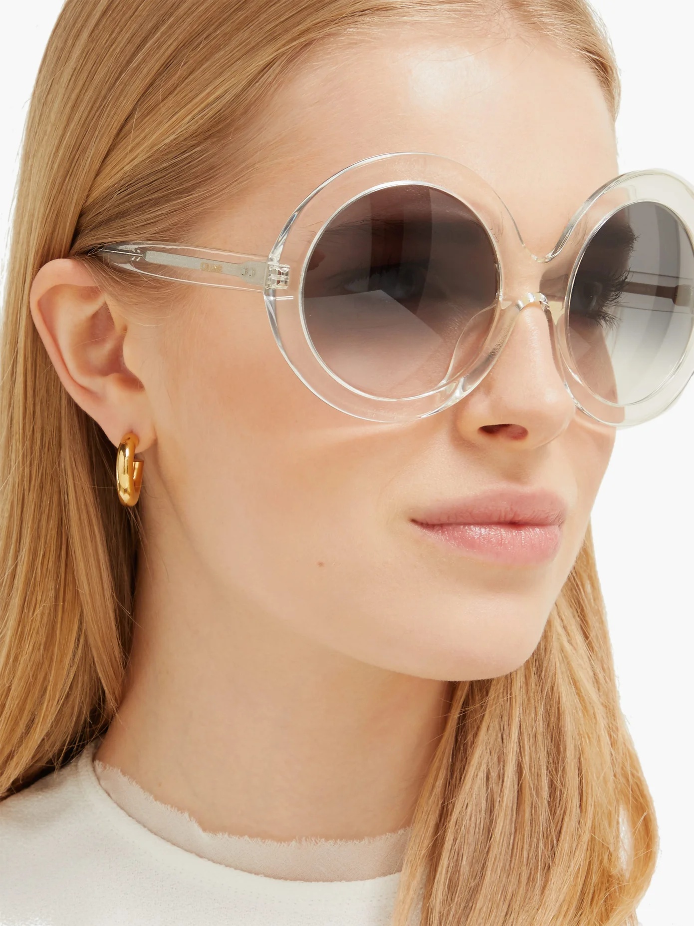 Round acetate sunglasses - 3