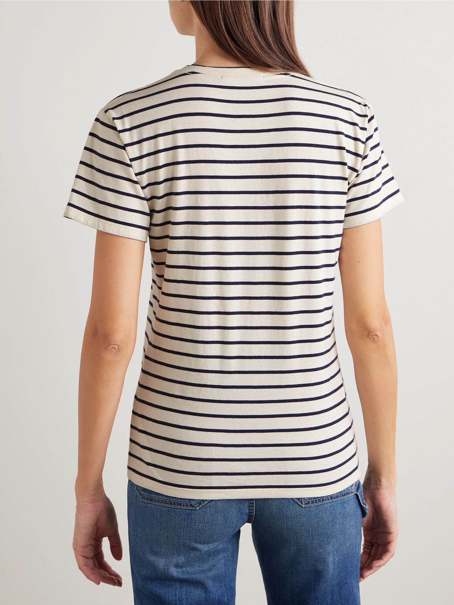 Lana striped cotton-jersey T-shirt White - 4
