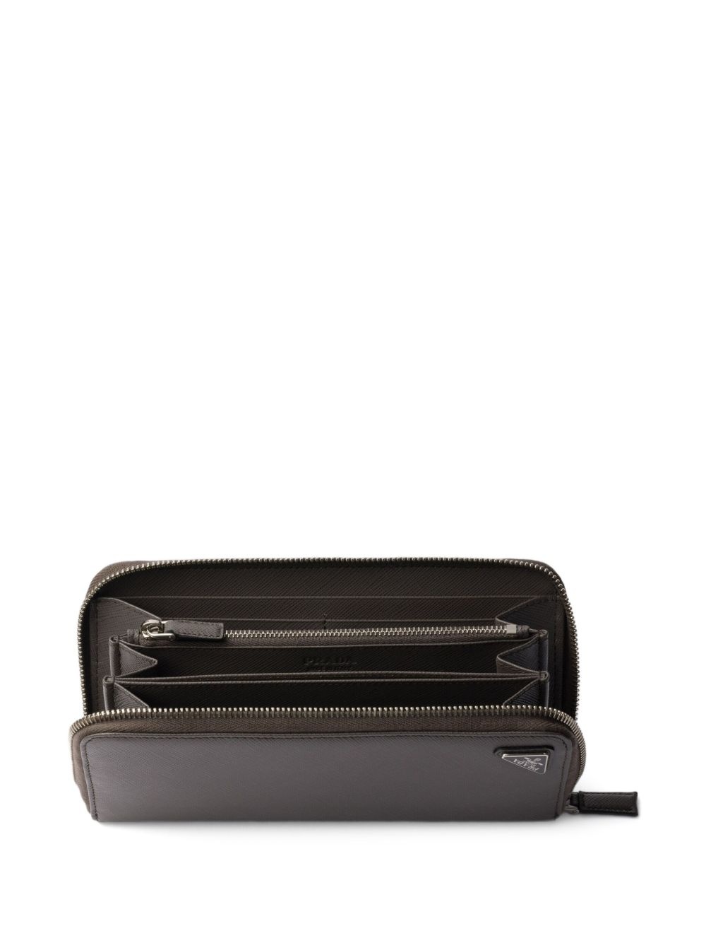 textured zip-around wallet - 3