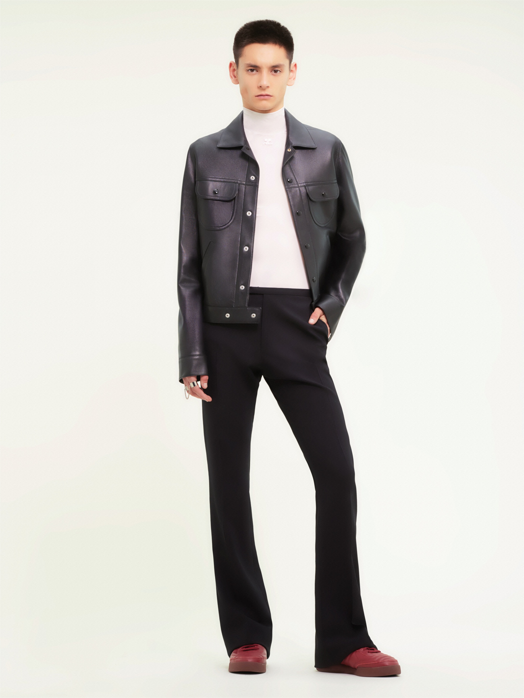 BLOUSON TRUCKER EN CUIR - 2