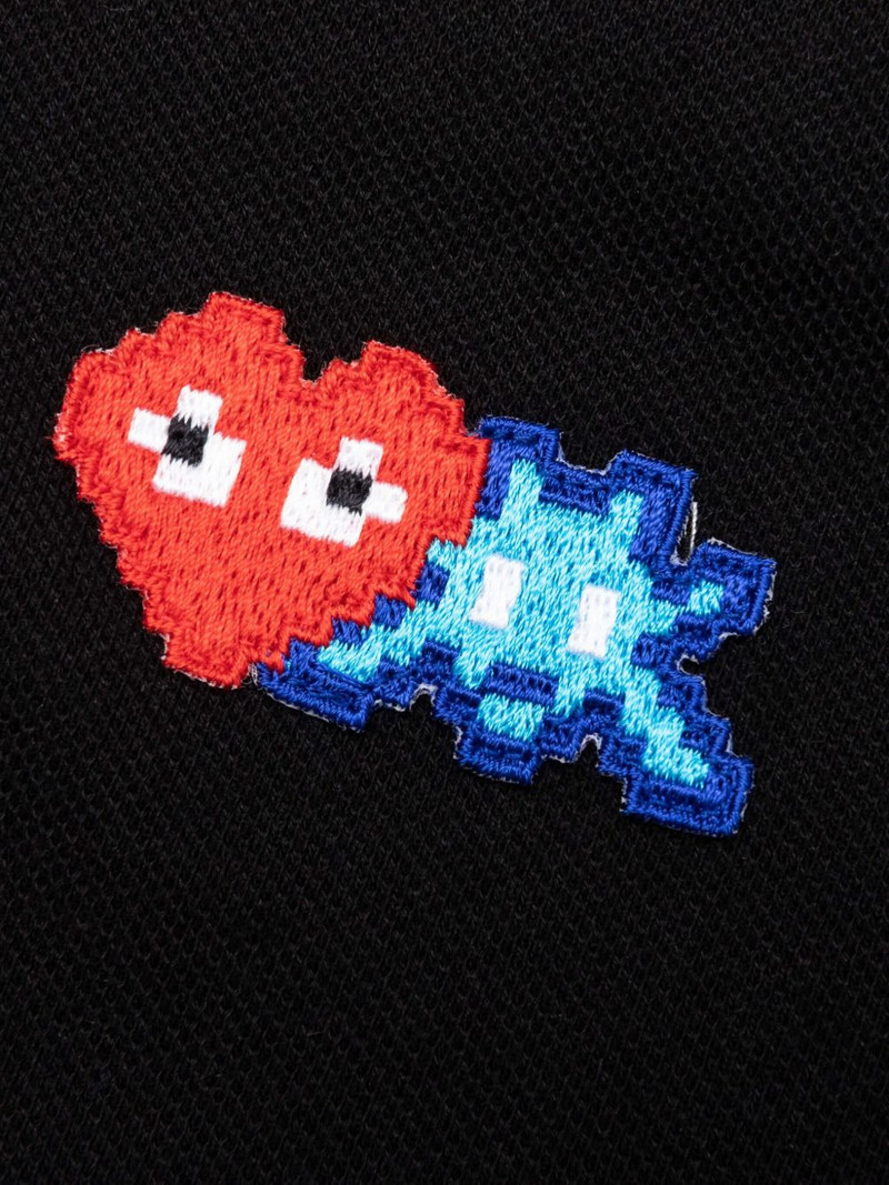 x Invader pixel-heart polo shirt 3