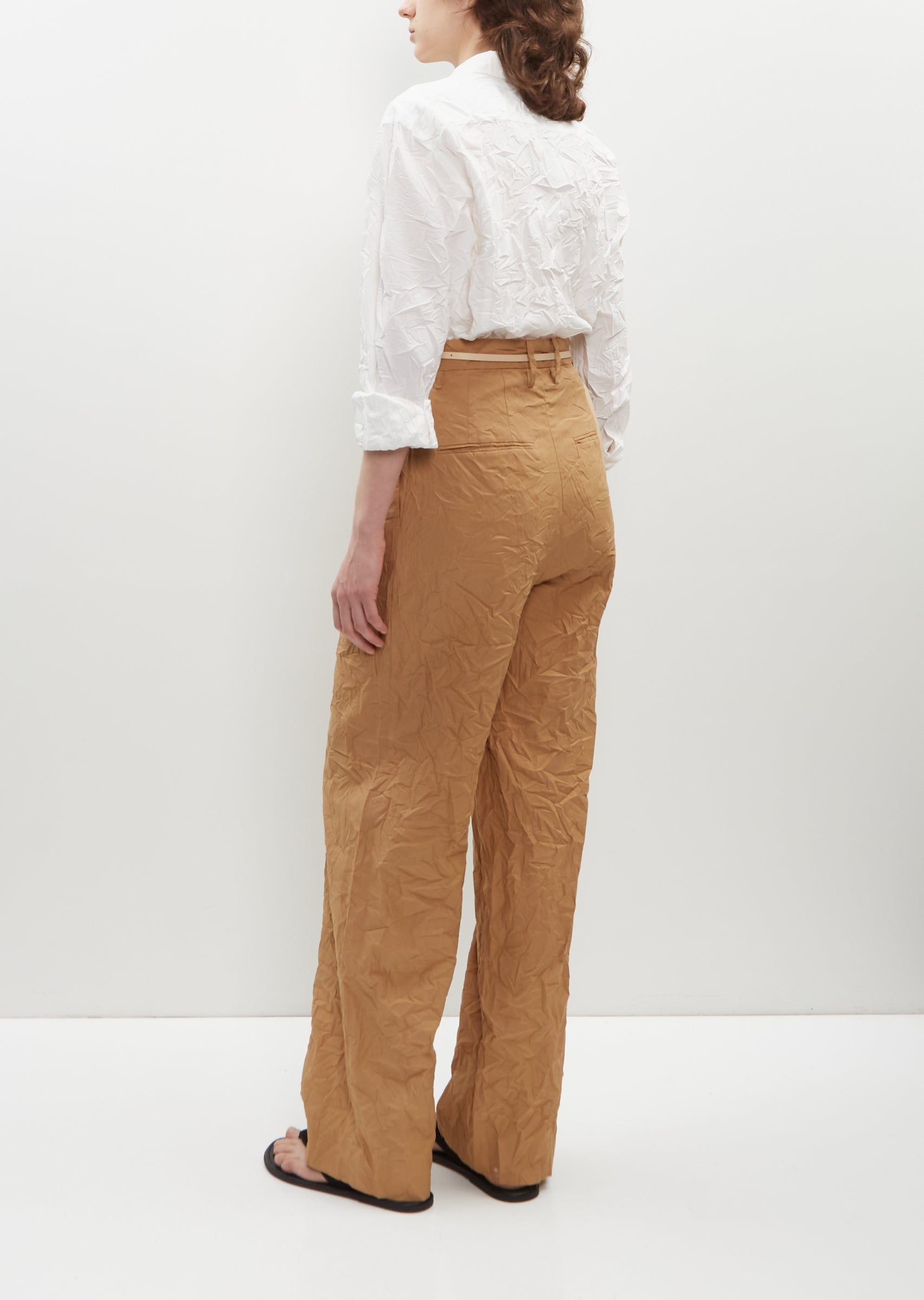 Wrinkled Washed Finx Twill Pants - 3
