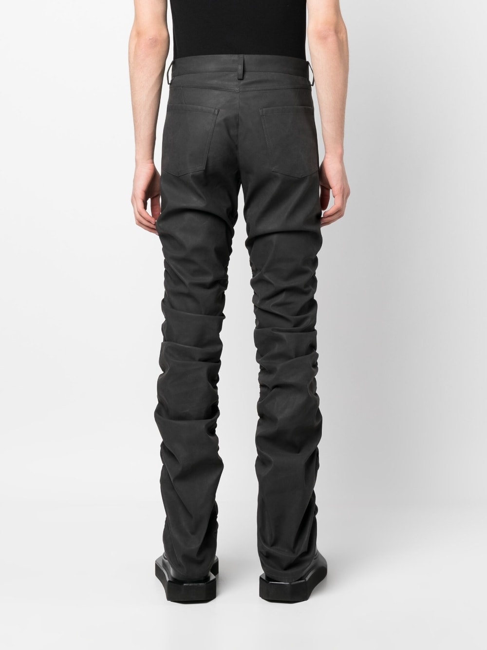ruched-detail tapered trousers - 4