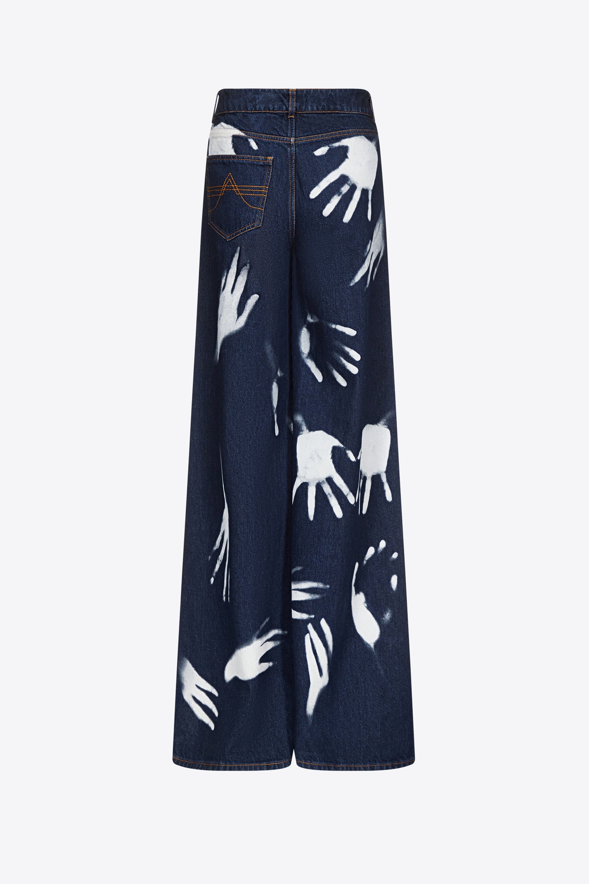HANDPRINT WIDE LEG JEAN - 2