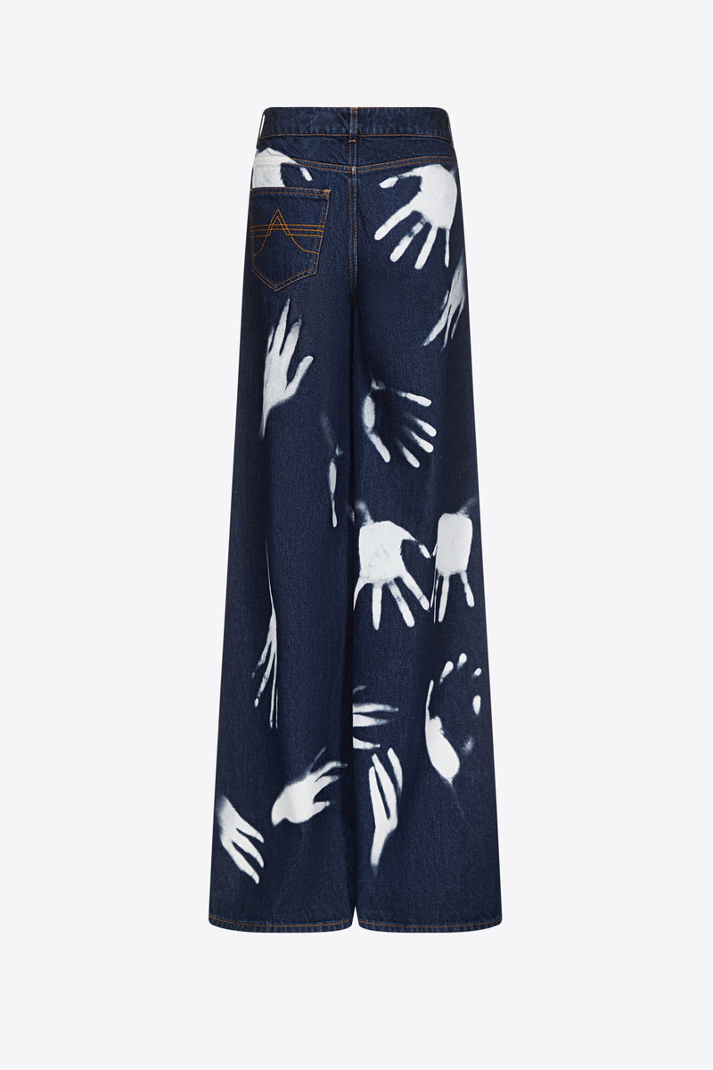 AREA HANDPRINT WIDE LEG JEAN outlook